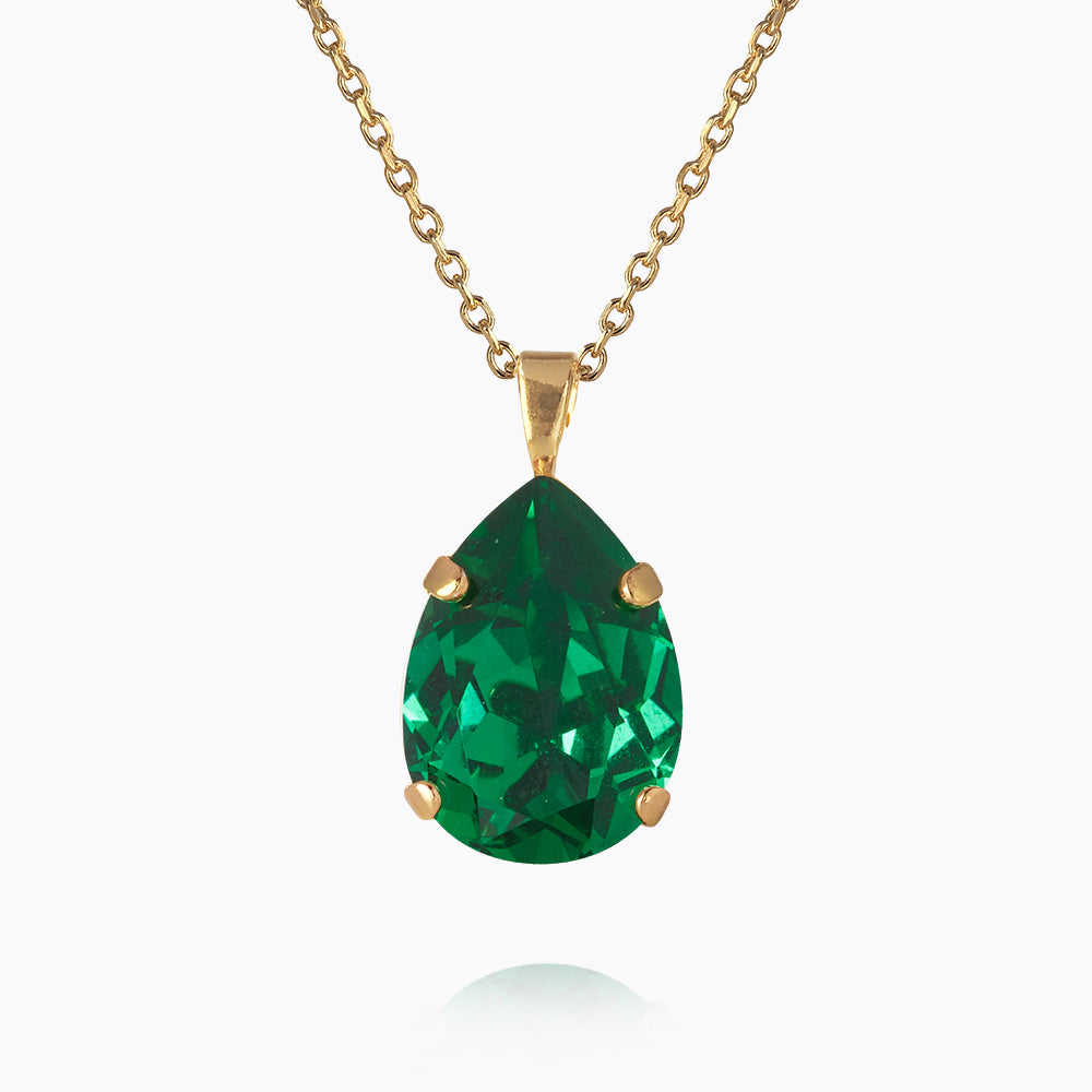 Mini Drop Necklace with Majestic Green Gemstone - Elegant Dainty Jewelry for Women, Perfect for Everyday Wear, Date Nights & Special Occasions