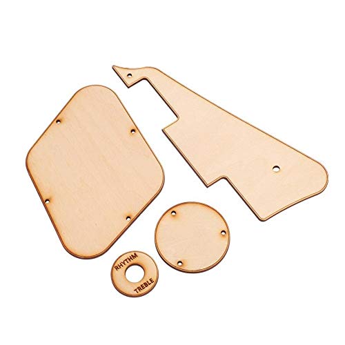 Maple Wood Guitar Pickguard & Cavity Covers - Switch Plate, Pickup Selector Bracket for Electric Guitar Parts | DIY Guitar Repair & Customization Accessories
