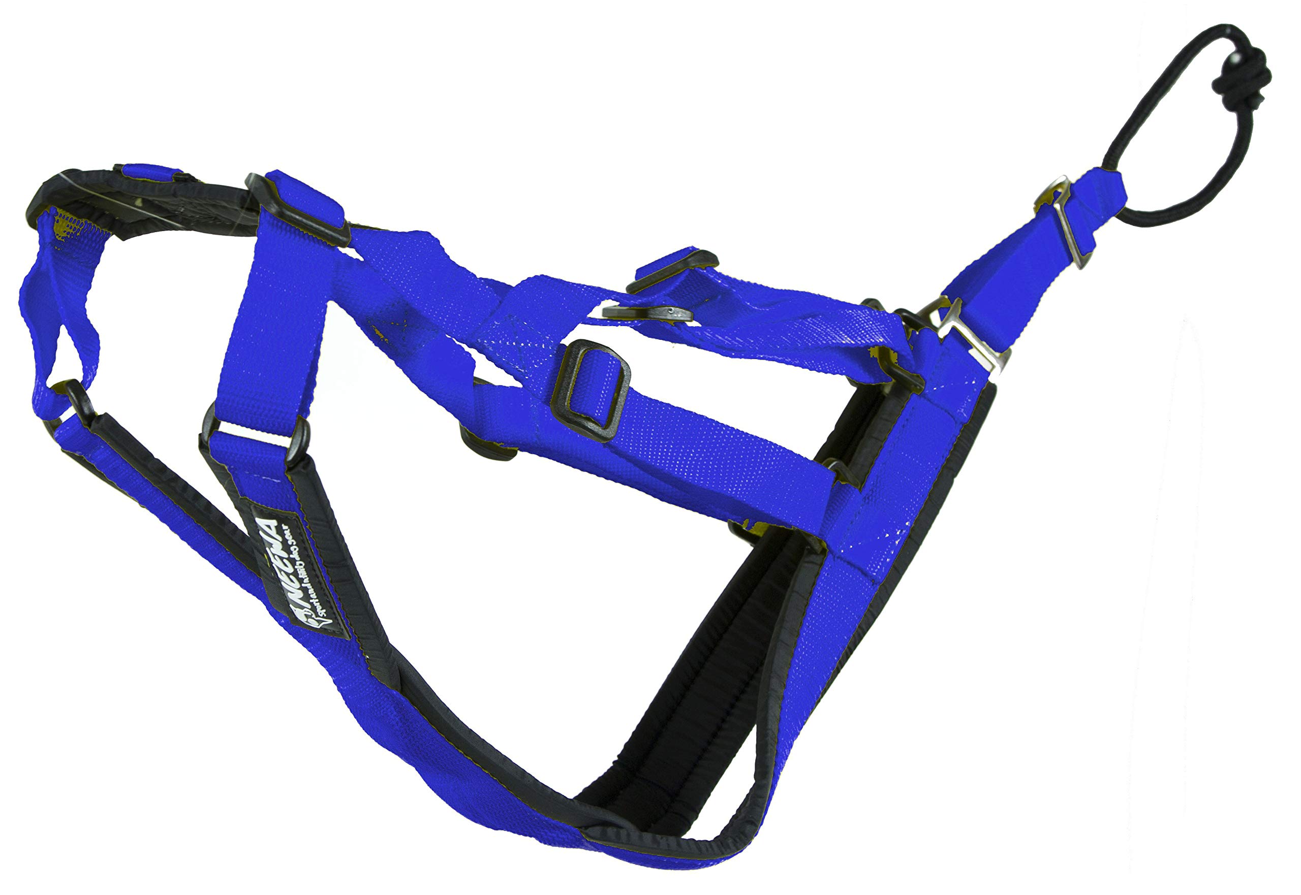 Neewa Adjustable Sled Pro Harness for Large Breed Dogs - Small Size in Blue - Heavy Duty Pulling Harness for Sledding & Dog Joring - Perfect for Winter Sports, Canicross & Outdoor Adventures with Your Giant Dog