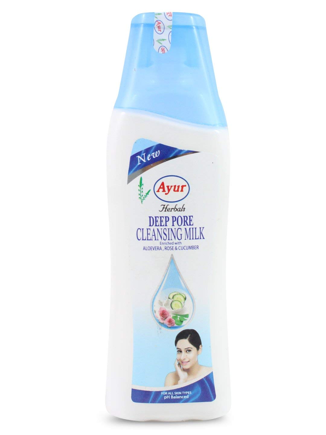 Ayur Herbal Deep Pore Cleansing Milk - Natural Face Wash for Oily & Acne-Prone Skin | Gentle Daily Cleanser with Herbal Extracts | Perfect for Morning & Night Skincare Routine