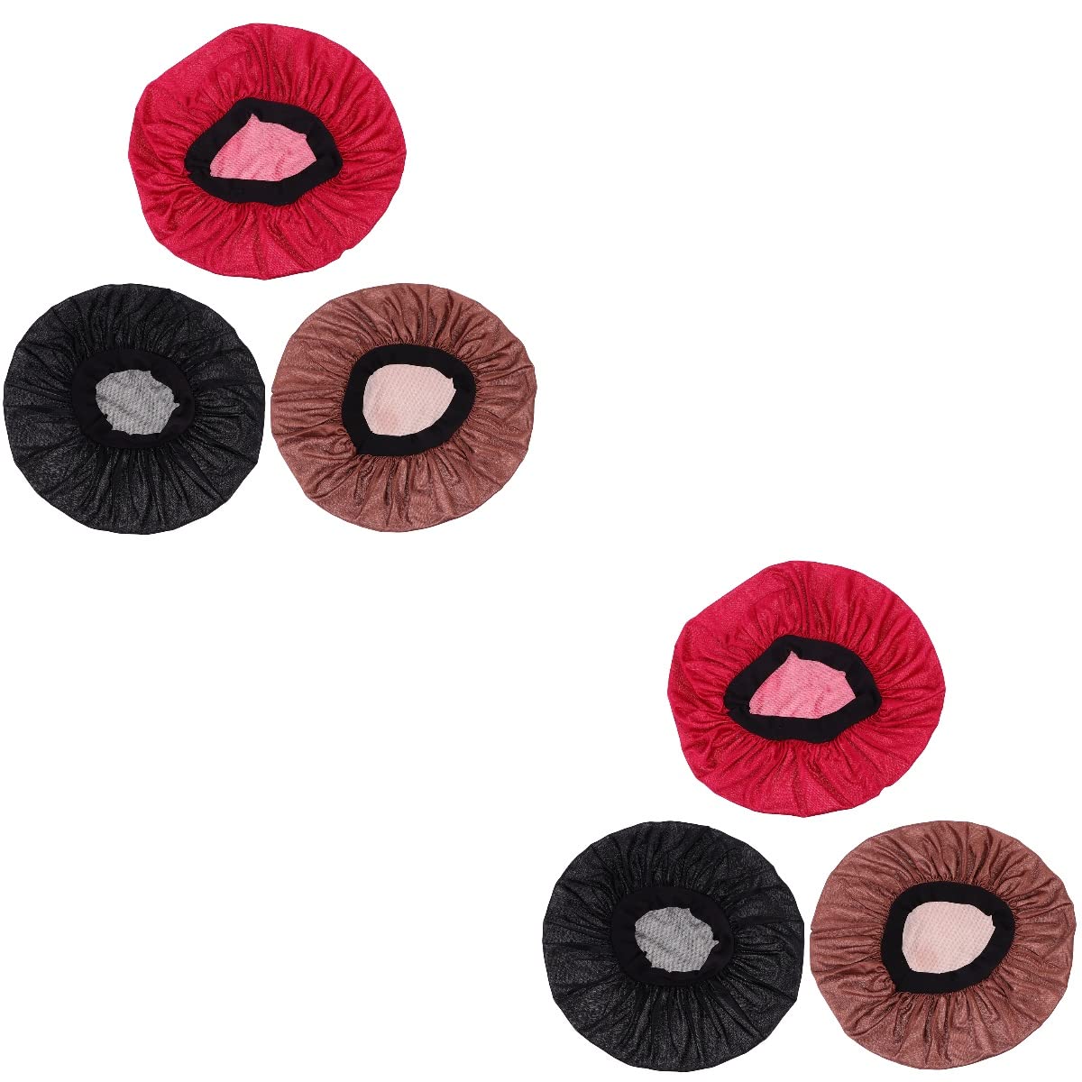 6 Pcs Satin Silk Sleep Cap for Women - XXL Shower Hat, Hair Protective Turban, Headband & Scarf for Long Hair - Perfect for Showering, Sleeping & Styling