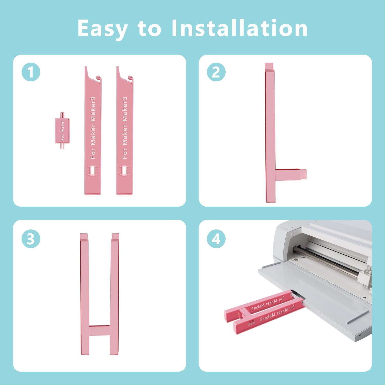 Cricut Maker3 Extension Tray - Compatible Cutting Mat Holder & Essential Accessory for Cricut Maker3/Maker Series (Pink) | Perfect for DIY Crafts, Scrapbooking & Vinyl Cutting Projects