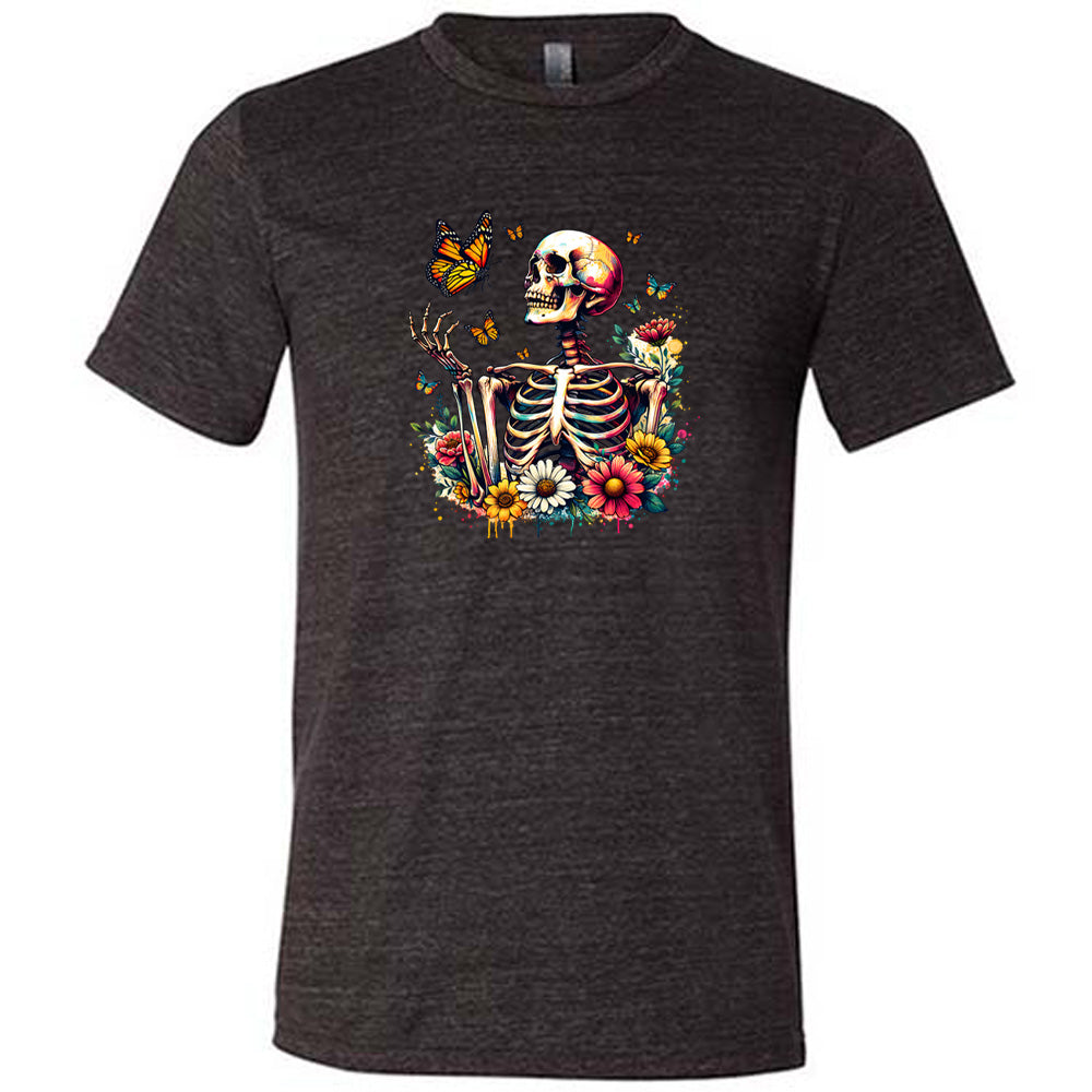 Skeleton Butterflies Graphic T-Shirt for Men & Women | Gothic Unisex Tee for Casual Wear, Halloween, and Alternative Fashion
