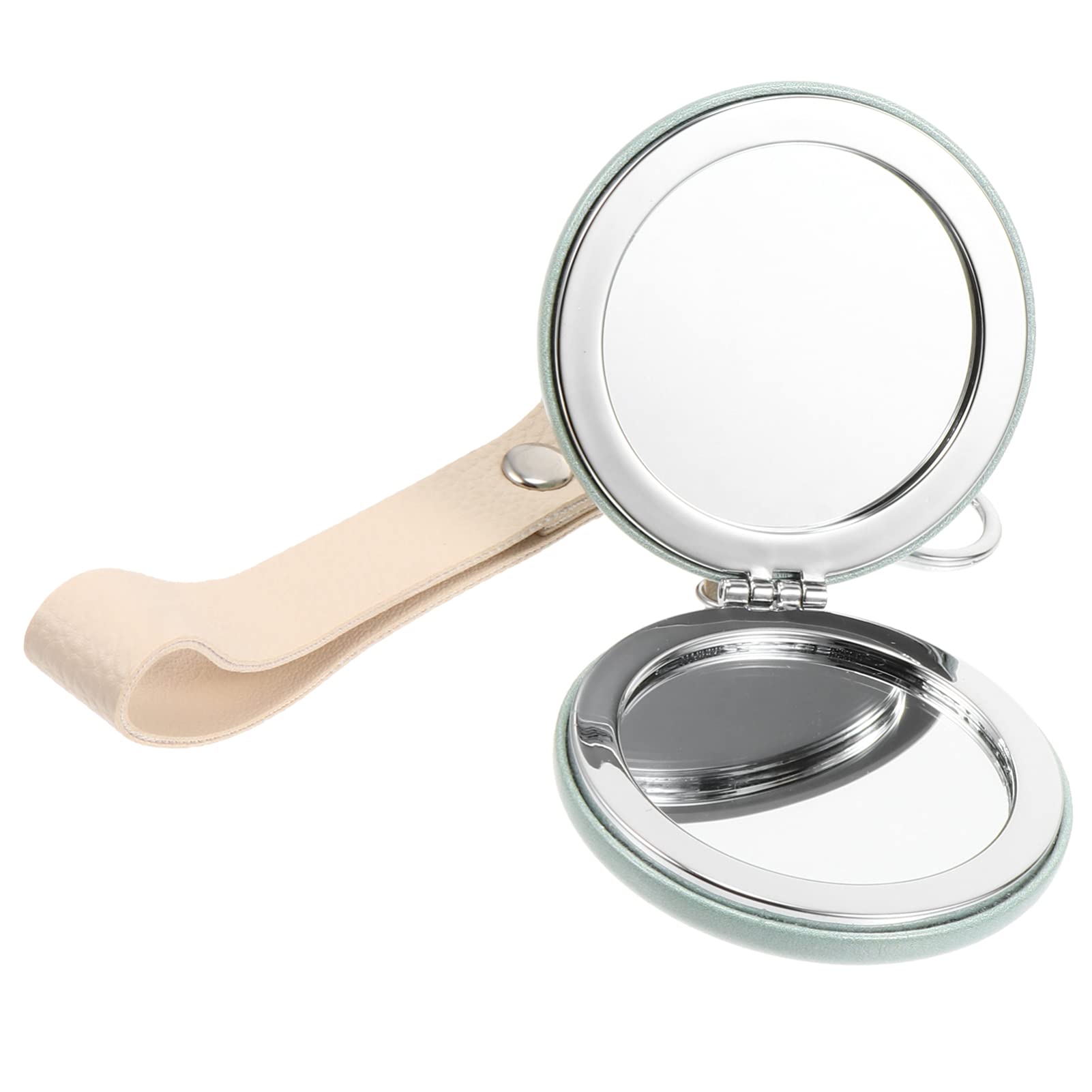 HEALLILY 1pc Vanity Mirror - Small Double-Sided Portable Handheld Cosmetic Mirror, Metal Circular Pocket Mirror for Makeup, Travel & Purse | Perfect for Home, Office & On-The-Go Touch Ups