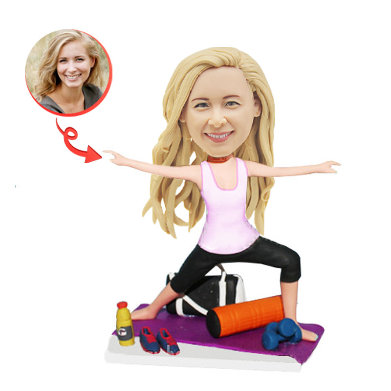 Custom Personalized Yoga Bobblehead Figurine - Unique Gift for Yoga Lovers, Teachers & Enthusiasts - Perfect for Home Decor, Office Desk & Meditation Spaces