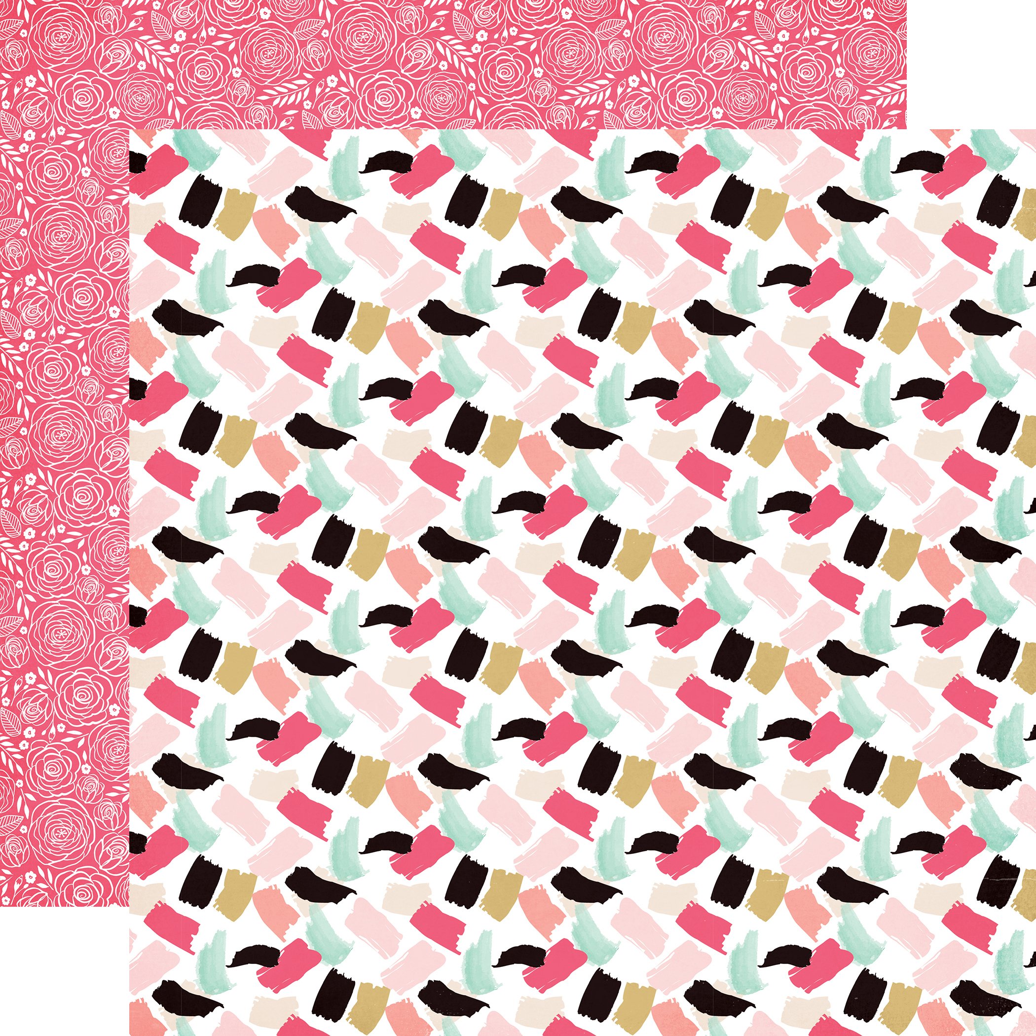 Echo Park Paper Co. Paint The Town Scrapbook Paper Collection - 12x12 Inch Double-Sided Patterned Paper for Card Making, Scrapbooking & DIY Crafts - Perfect for Memory Albums, Journals & Home Decor Projects