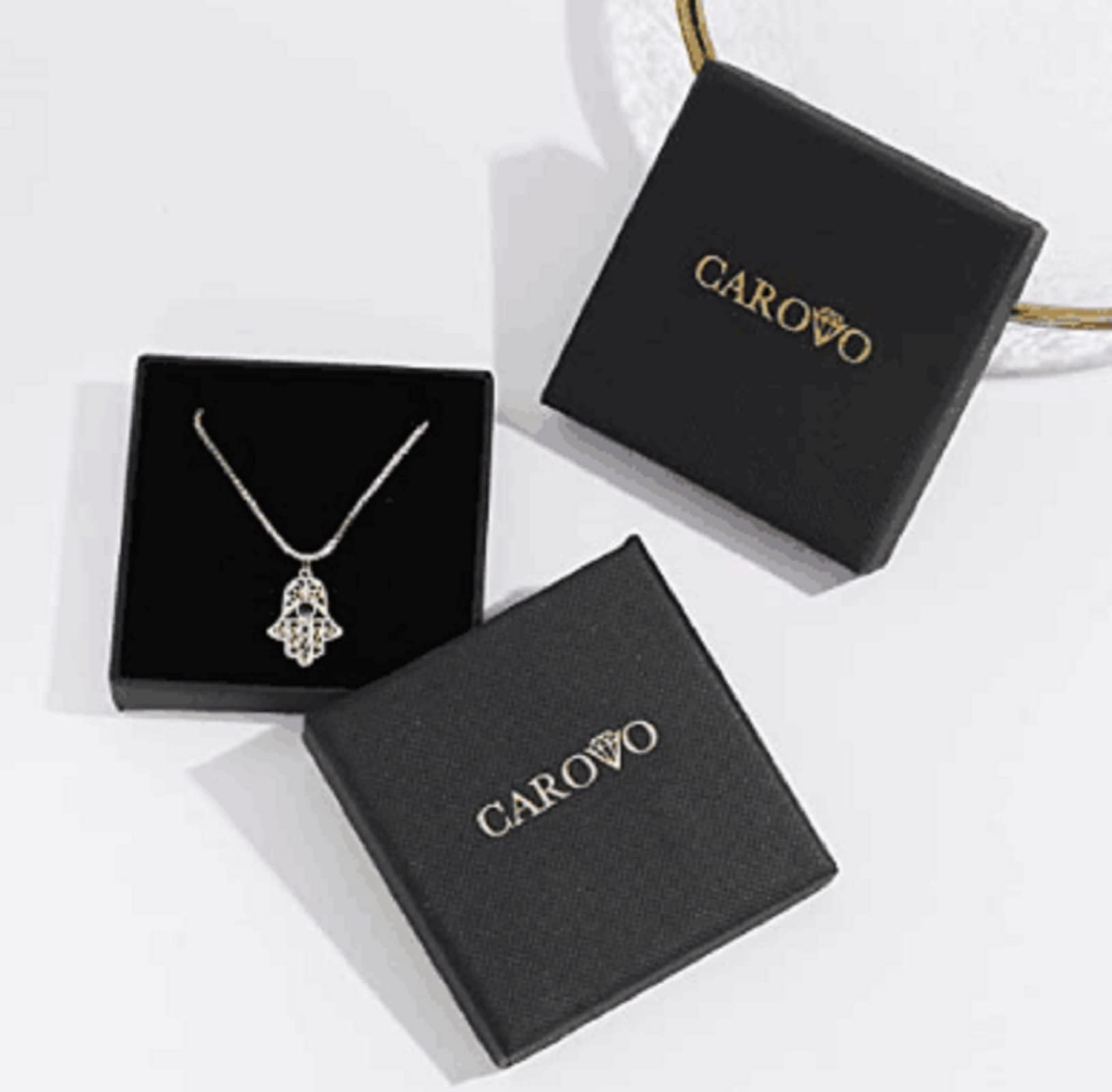 CAROVO Initial Necklaces for Women - 14K Gold & Silver Letter Pendant Necklace, Dainty Monogram Name Choker Jewelry Gift for Her | Trendy, Simple & Cute Everyday Wear, Birthday Present, Anniversary Gift