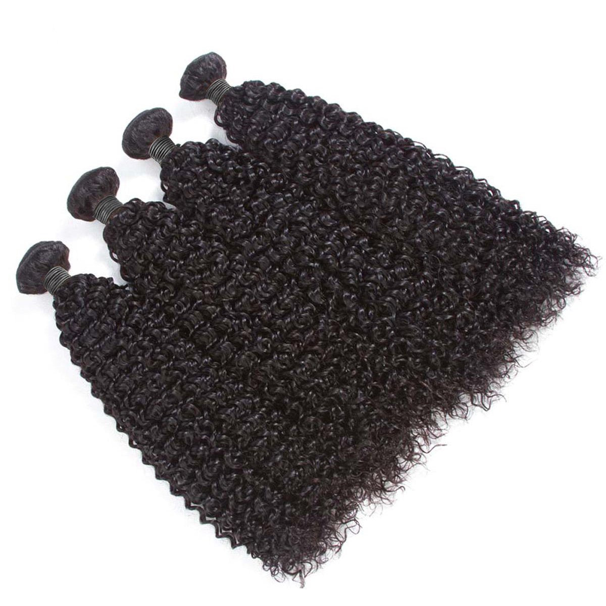 100% Virgin Human Hair Bundles - Kinky Curly Natural Black Hair Extensions for African American Women | Perfect for Protective Styles, Weaves & Braids