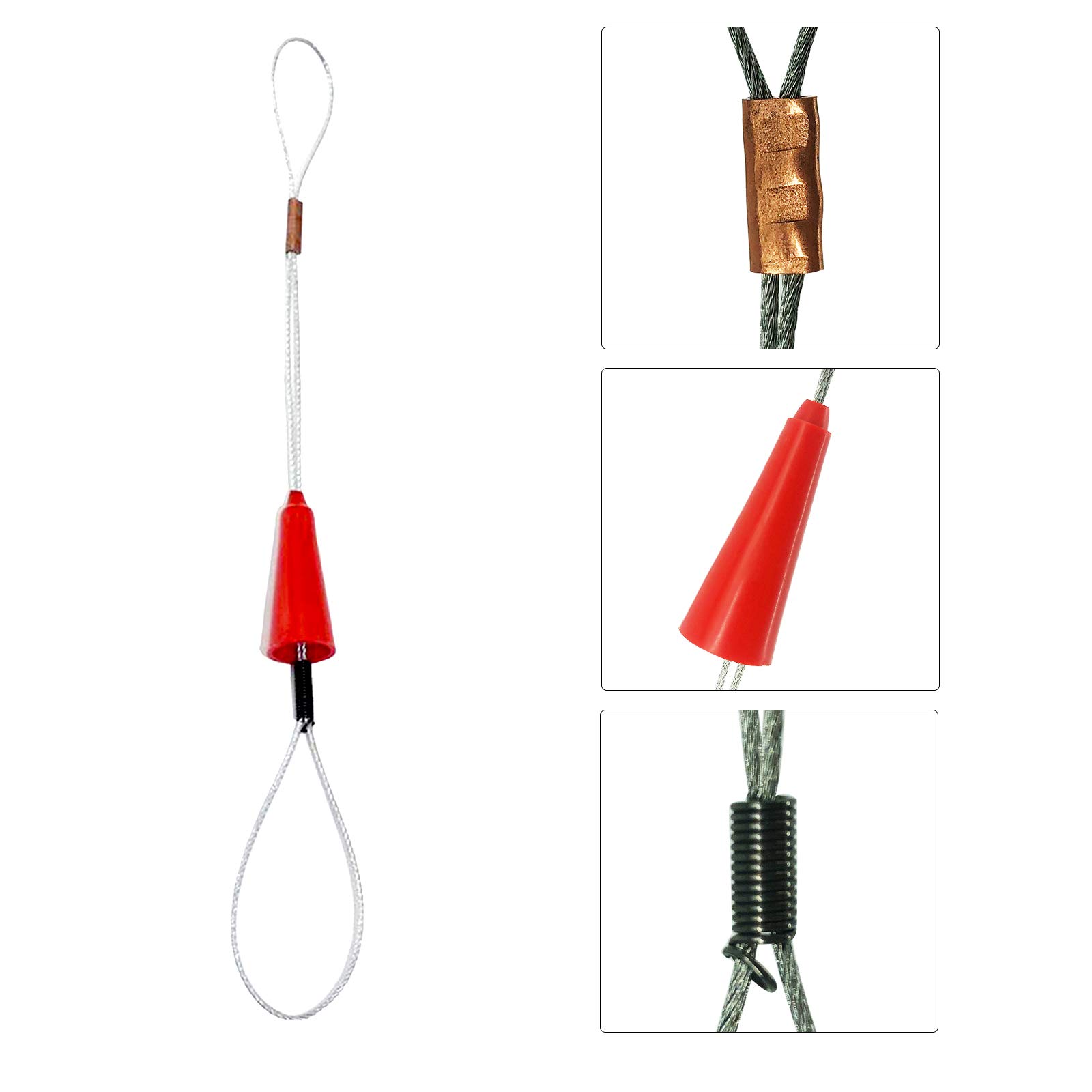50ft Fish Tape Cable Puller Kit - 4.3mm Diameter, 15M Length PET Electrical Wire Guide - Perfect for Running Wires Through Walls, Conduits and Tight Spaces - Essential Tool for Electricians and DIY Home Installations