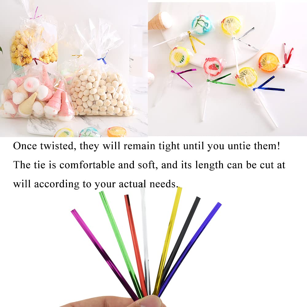 700Pcs 7-Color Metal Twist Ties for Baking, Gifts & Crafts - 4