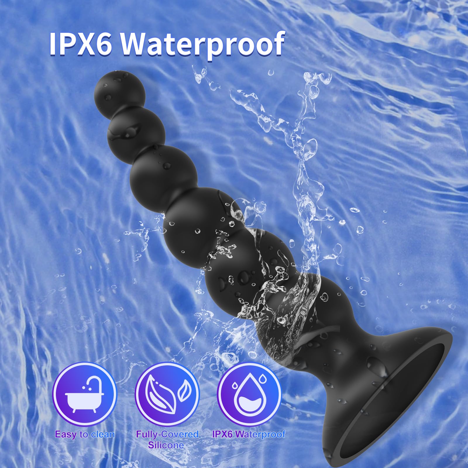 9-Speed APP Controlled Vibrating Anal Beads & Prostate Massager - Waterproof Silicone Butt Plug for Men, Women & Couples | Intimate Play, Couples Games & Solo Pleasure