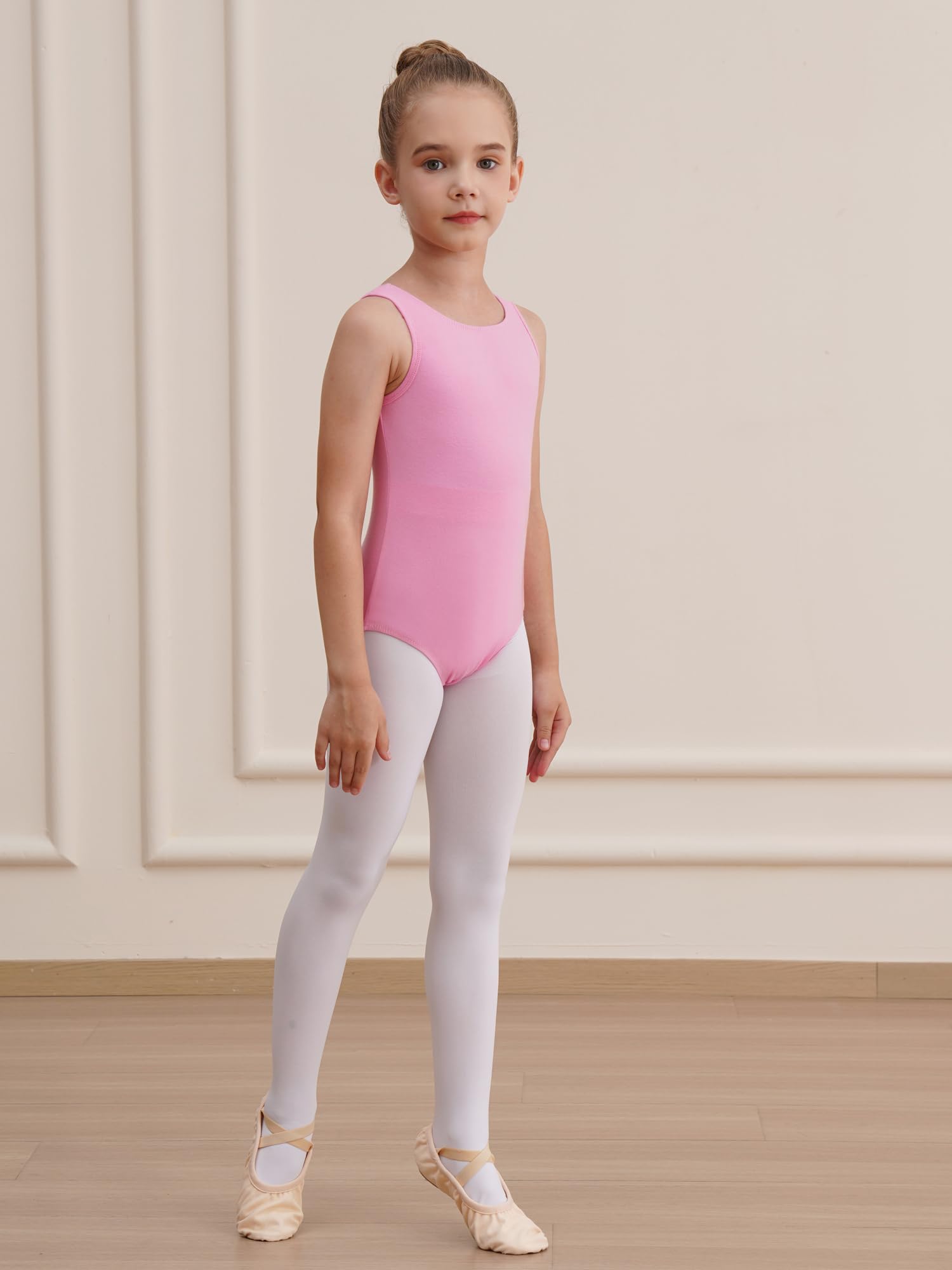 Girls Gymnastics Leotard - Sleeveless Ballet Dance Leotard for Kids - Perfect for Gymnastics, Ballet, Dance Practice & Competition Wear