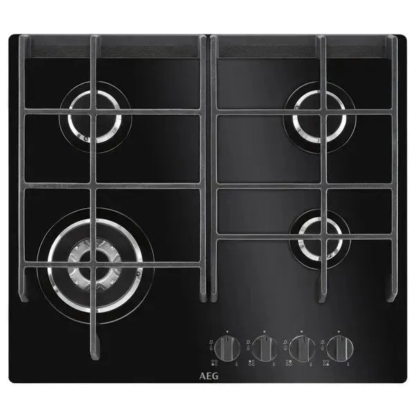 AEG 60cm 4 Burner Gas Cooktop with Ceramic Glass Surface - Perfect for Modern Kitchens, Home Cooking & Professional Chefs