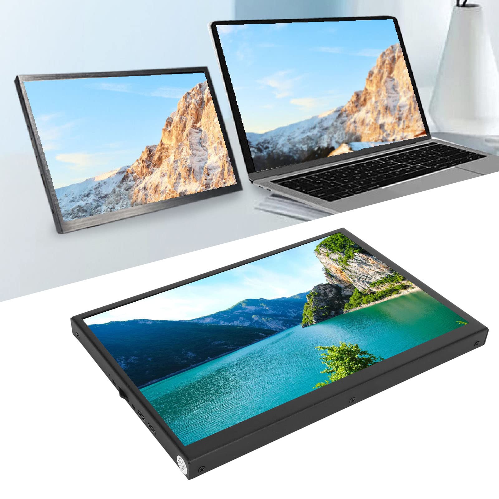 8.9 Inch LCD Touchscreen Monitor - 1920x1200 HD Resolution, 160° Wide Viewing Angle, USB Powered with Built-in Speakers | Perfect for Digital Signage, POS Systems & Home Office Setup
