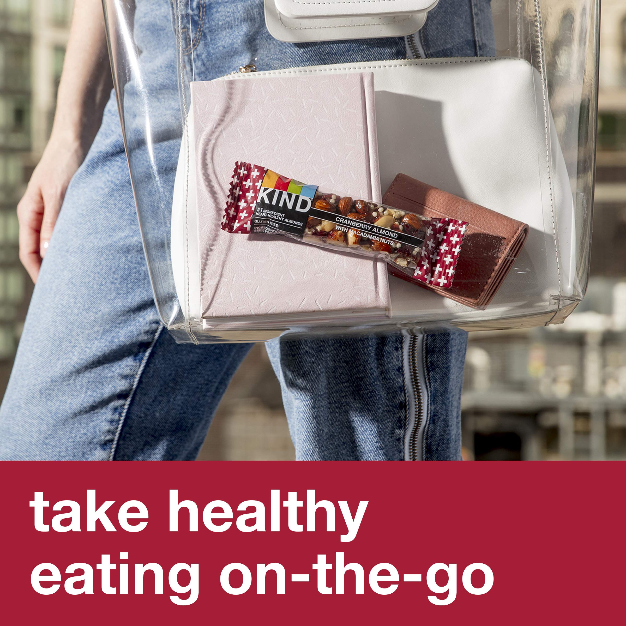 KIND Nut Bars, Cranberry Almond - Healthy Snack Bars with 5g Protein & Fiber, Gluten Free (12 Count) - Perfect for On-the-Go Breakfast, Hiking & Office Snacks