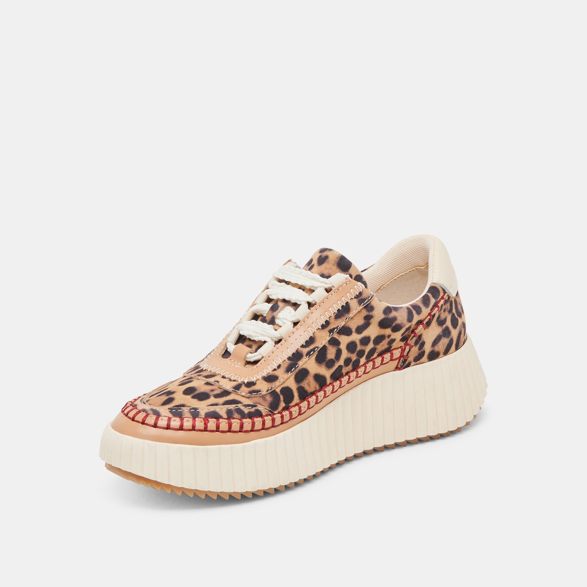 DOLEN Women's Leopard Print Suede Sneakers - Comfortable Casual Walking Shoes for Women, Perfect for Work, Travel & Everyday Wear