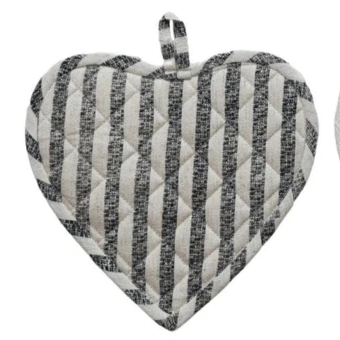 Cotton Quilted Heart Shaped Pot Holder - Heat Resistant Oven Mitt & Kitchen Handle Protector for Baking, Cooking & Serving - Perfect Valentine's Day Gift