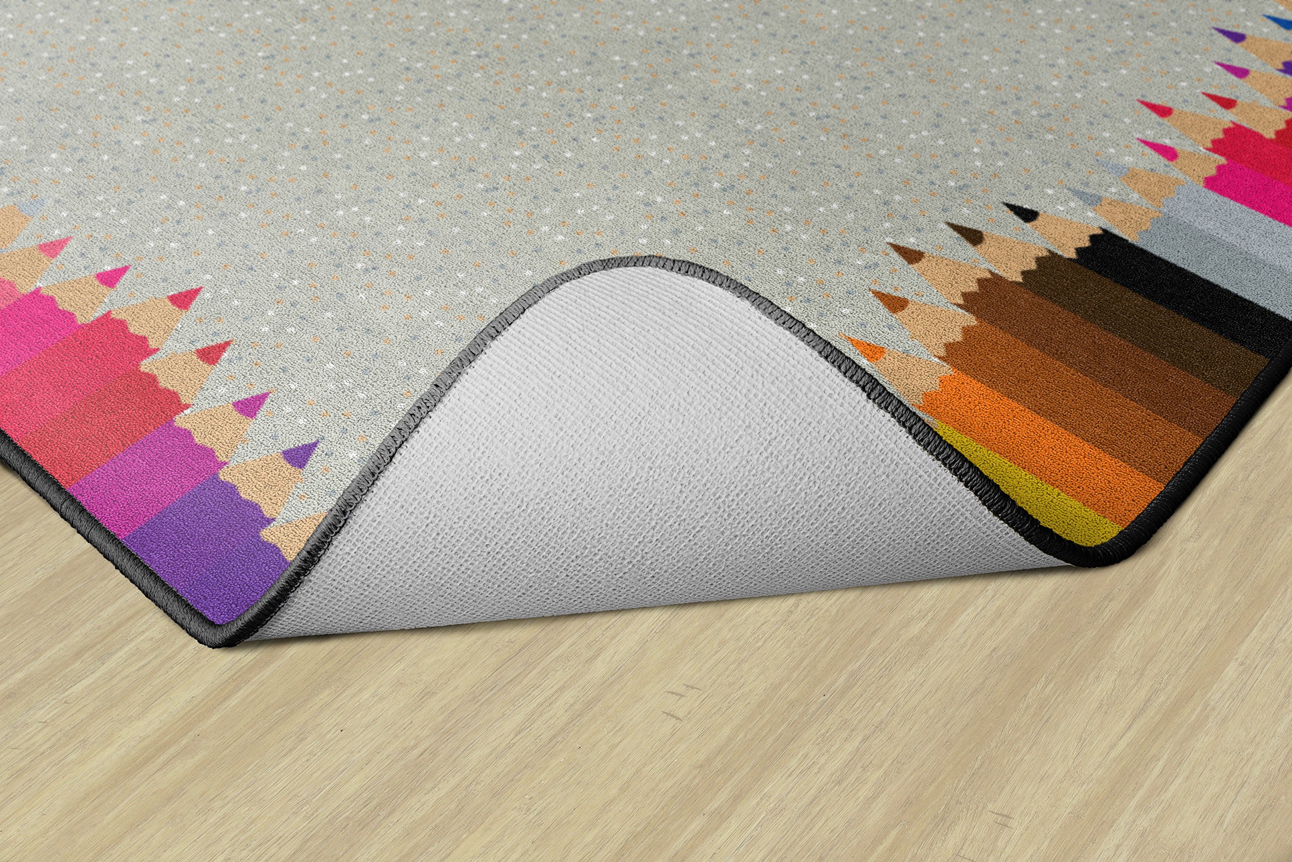 Flagship Carpets Multicolor Colored Pencils Area Rug - 6' x 8'4