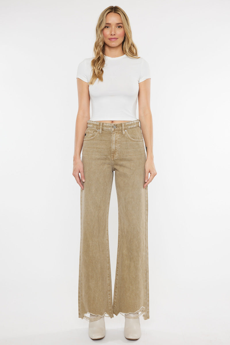 Mikaella Ultra High Rise 90's Flare Jeans for Women - Vintage Retro Stretch Denim Pants - Perfect for Casual Outfits, Date Night & 70s Style Looks