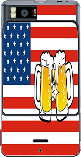 Patriotic Beer Vinyl Decal Sticker for Droid X - American Flag & Beer Lover Design - Perfect for Phones, Laptops & Coolers