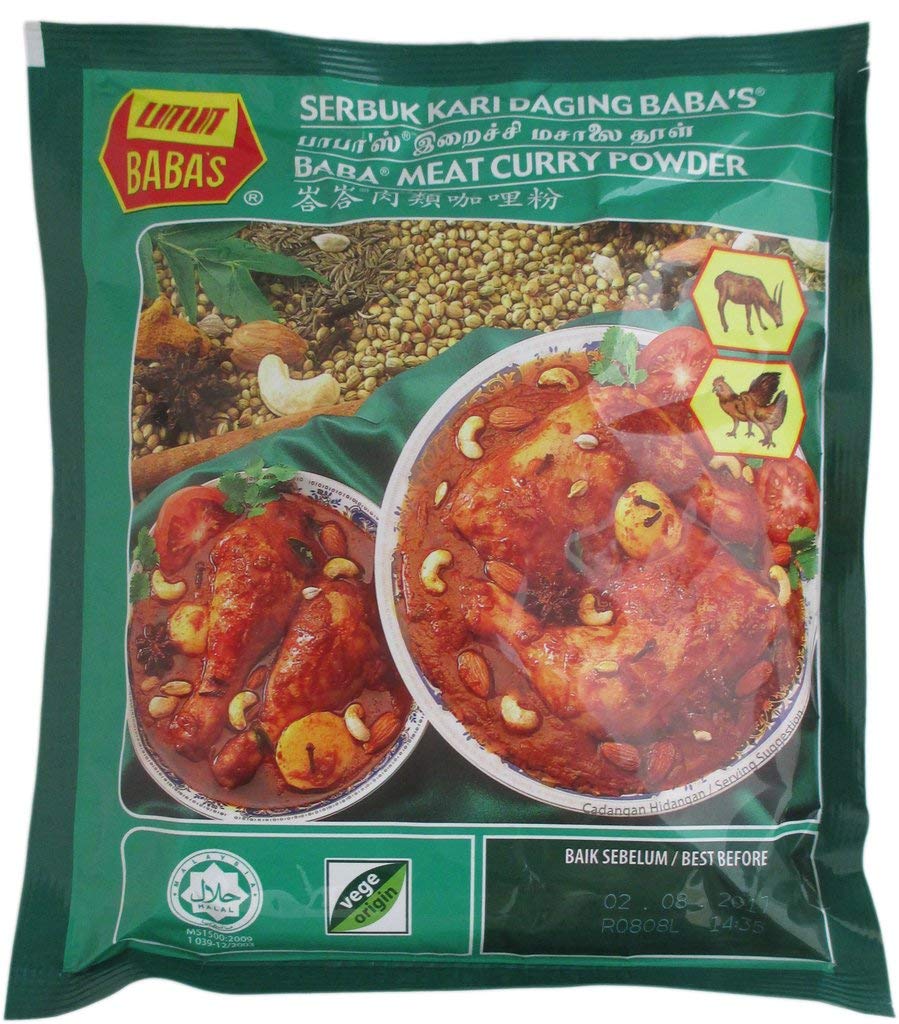 Baba's Authentic Malaysian Meat Curry Powder - 250g x 6 Packs (1.5kg) | Premium Spice Blend for Curry Chicken, Beef & Lamb | Perfect for Home Cooking, Meal Prep & Asian Cuisine