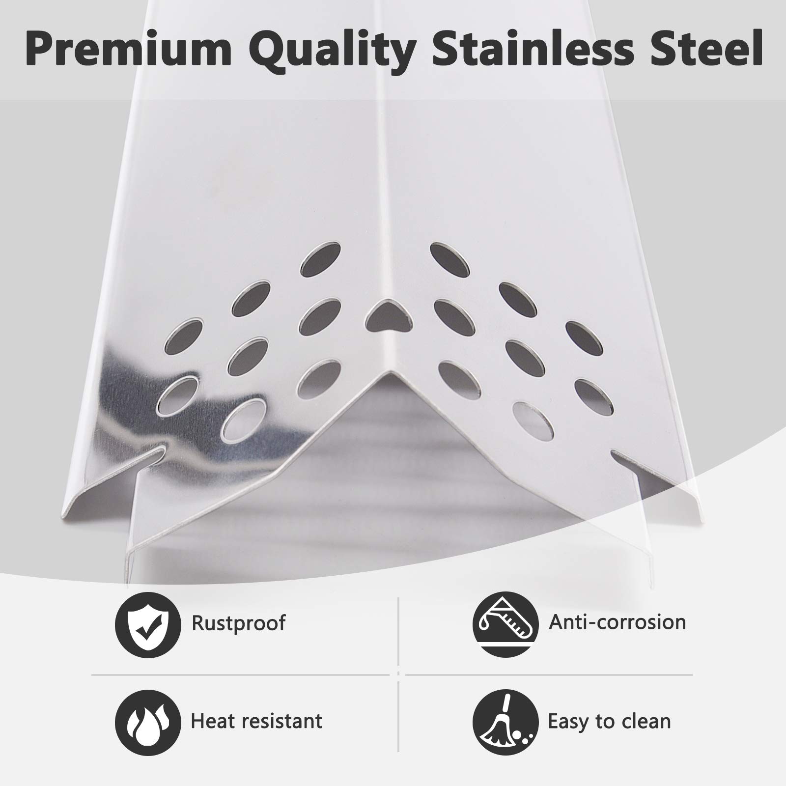 Nexgrill 720-0864 Replacement Parts Kit - 2 PCS Stainless Steel Flame Tamers & Burners Compatible with Nexgrill 720-0864M 720-0830H Models - Perfect for Nexgrill Evolution Series Gas Grills - Ideal for Backyard BBQ, Outdoor Cooking & Grill Maintenance