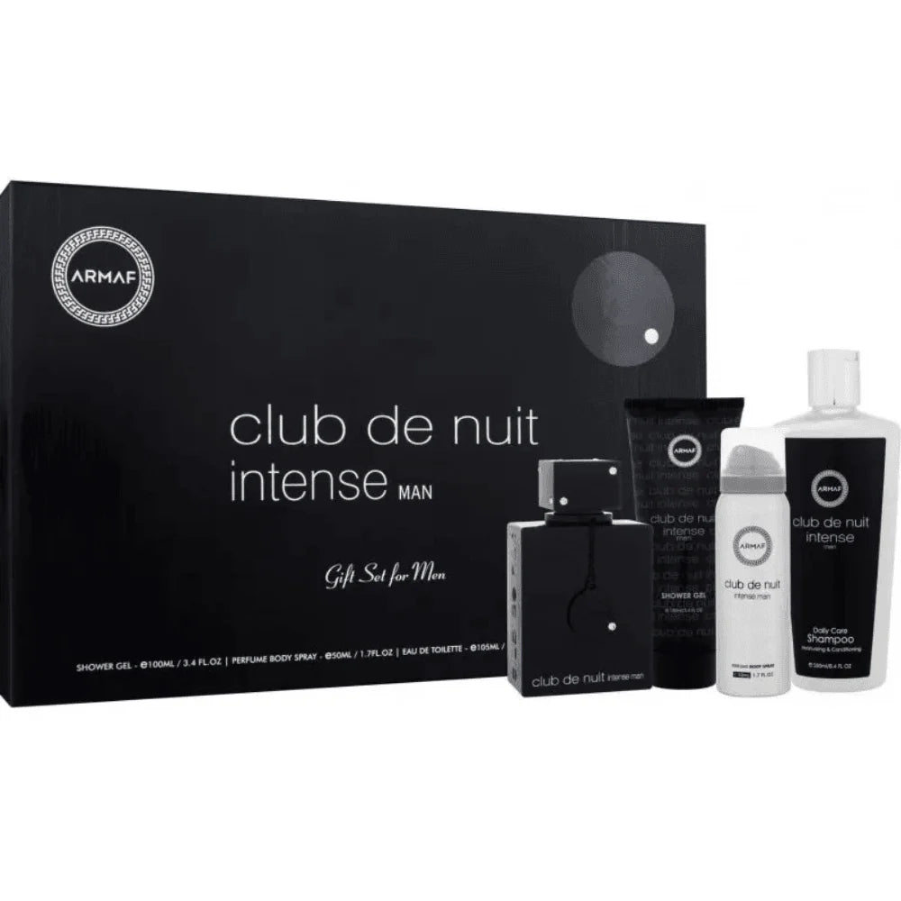Club De Nuit Intense Eau de Toilette for Men - 4 Piece Set (105ml) | Long-Lasting Fragrance for Day & Night Wear | Perfect for Date Night, Office & Special Occasions