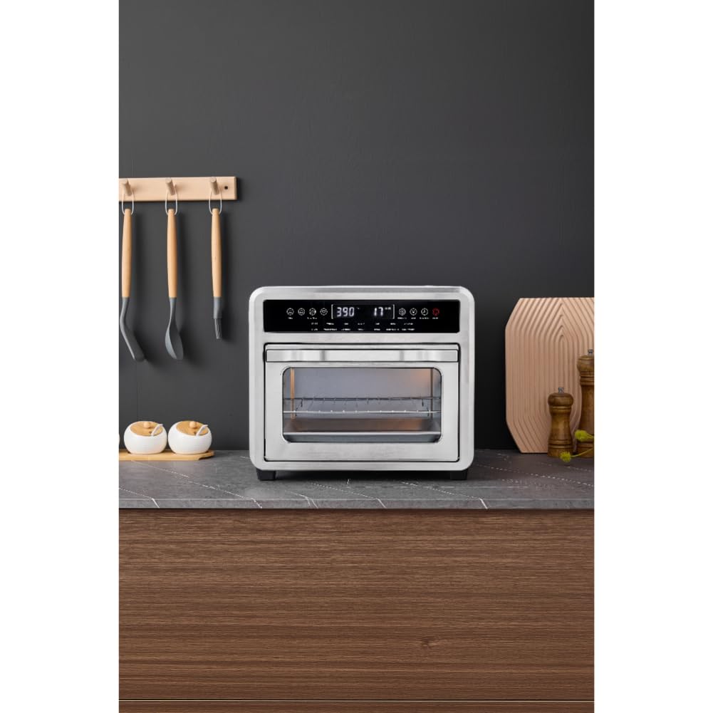 CAFO109-SS 27-Quart Digital Air Fryer Oven with Stainless Steel Finish - Large 27qt Capacity for Healthy Frying, Baking & Roasting - Perfect for Family Dinners, Parties & Meal Prep