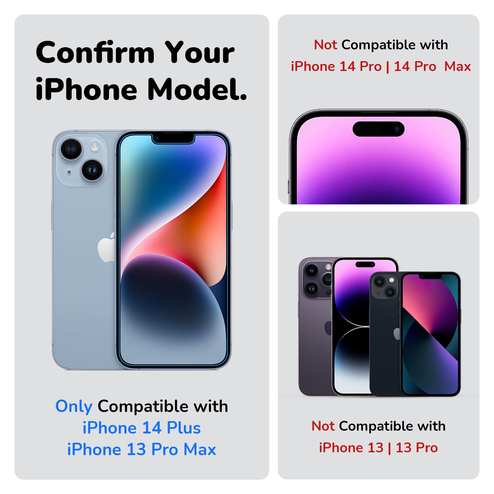 SYNCWIRE Privacy Screen Protector for iPhone 13 Pro Max & iPhone 14 Plus 6.7 Inch [2-Pack], 28° Anti-Spy Tempered Glass with Auto Alignment Tool, 9H Hardness - Perfect for Office, Banking & Public Use