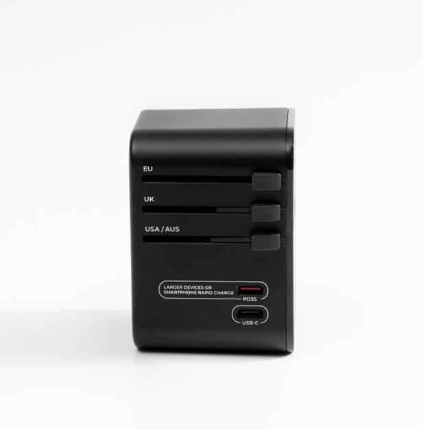 Matador Universal Travel Adapter - Worldwide All-in-One Power Converter with USB Ports for USA Europe UK Asia - Perfect for Business Trips, Vacations & International Travel