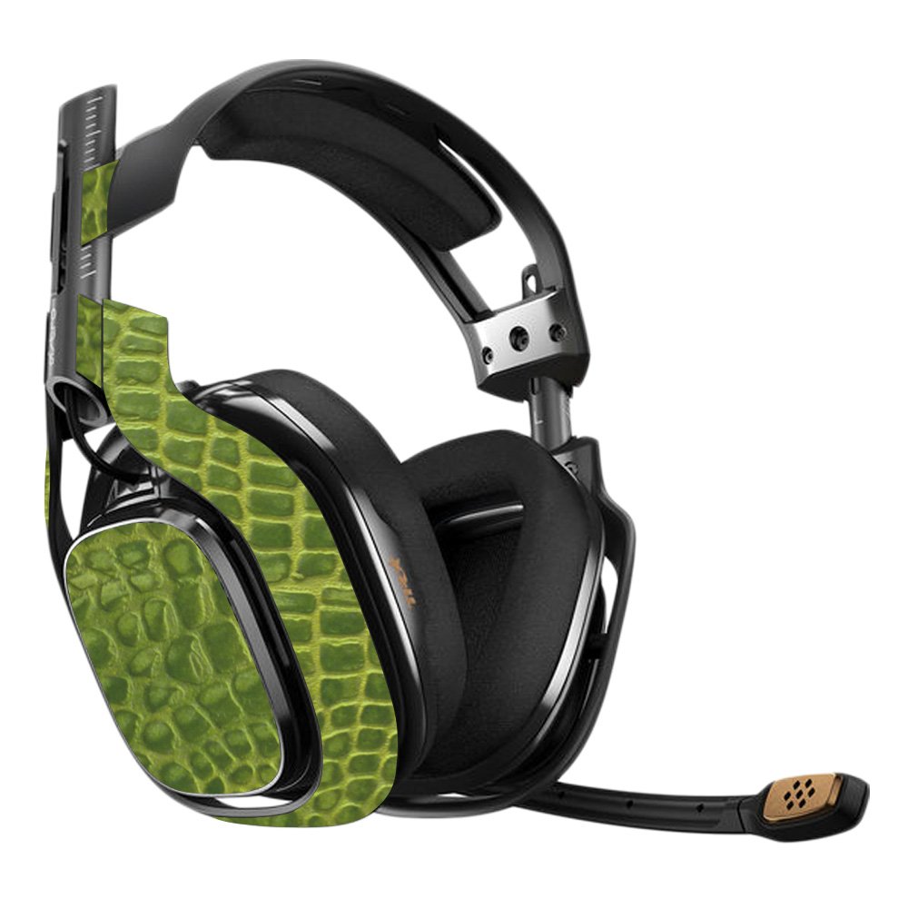 MightySkins Vinyl Decal Wrap Cover for Astro A40 3rd Gen Gaming Headset - Crocodile Skin Design, Durable Protective Skin, Easy to Apply & Remove - Made in USA | Perfect for Gaming Setups, Esports Tournaments & Personalized Headset Customization