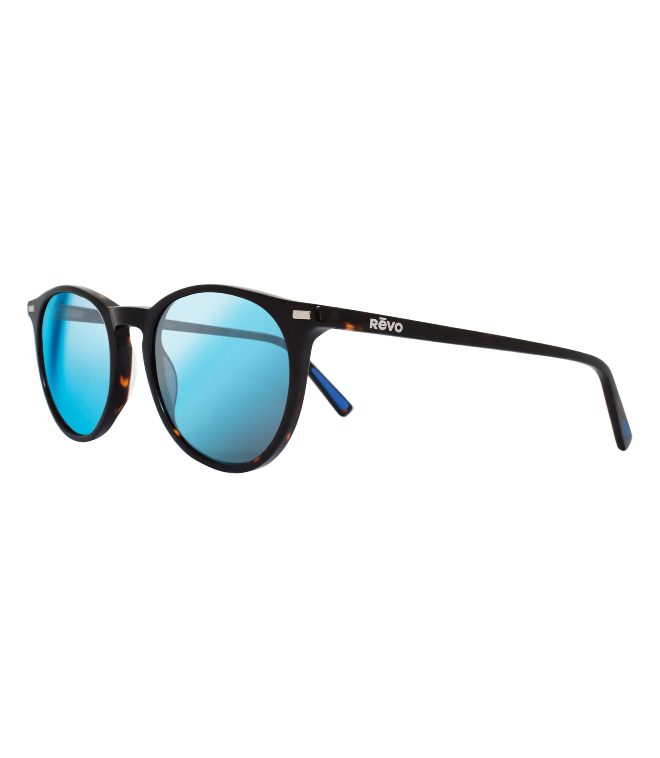 Revo Sierra Polarized Sunglasses - UV Protection Crystal Glass Lenses, Small Round Frame for Men & Women - Perfect for Driving, Hiking & Outdoor Activities