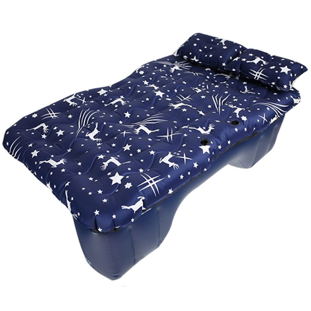 **Inflatable Car Mattress Pad for Travel & Camping - Universal Fit, Blue, 130x80cm - Perfect for Road Trips, Camping & Car Sleeping**