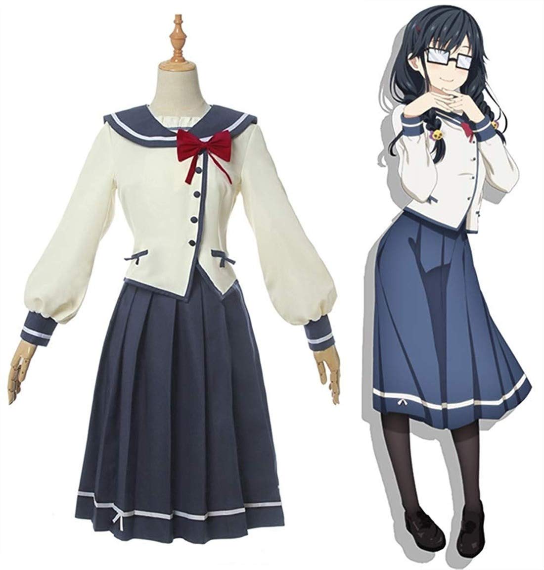 Anime ORESUKI Sanshokuin Sumireko Pansy Cosplay Costume - School Uniform Outfit Full Set for Halloween, Conventions & Anime Events