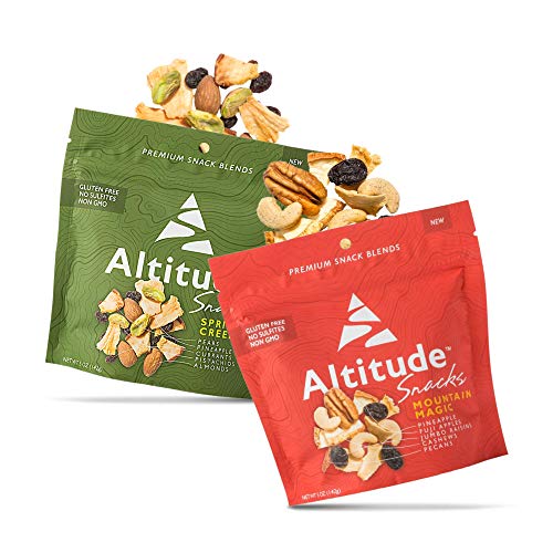 **Mountain Magic & Spring Creek Trail Mix - No Added Sugar, Dried Fruit & Mixed Nuts Healthy Snack - 2 Pack (5oz Each) - Perfect for Hiking, Camping & Office Snacks | Altitude Snacks**