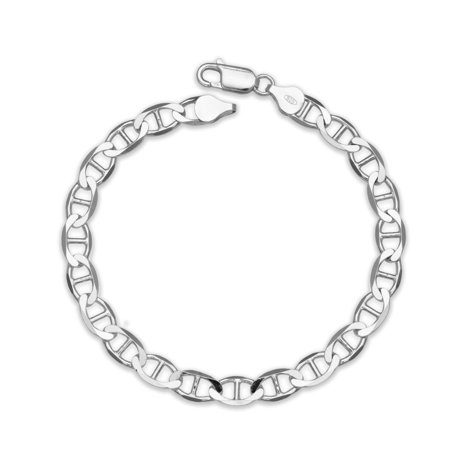925 Sterling Silver Mariner Link Bracelet for Women - Adjustable Lengths 7-11mm | Elegant Jewelry Gift for Her | Perfect for Everyday Wear, Special Occasions & Gifts