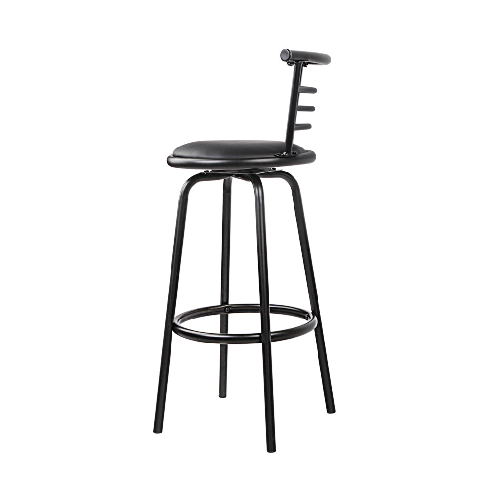 2 Pack Swivel Bar Stools with Leather Padded Seat and Metal Frame - Perfect for Kitchen Island, Home Bar or Breakfast Nook