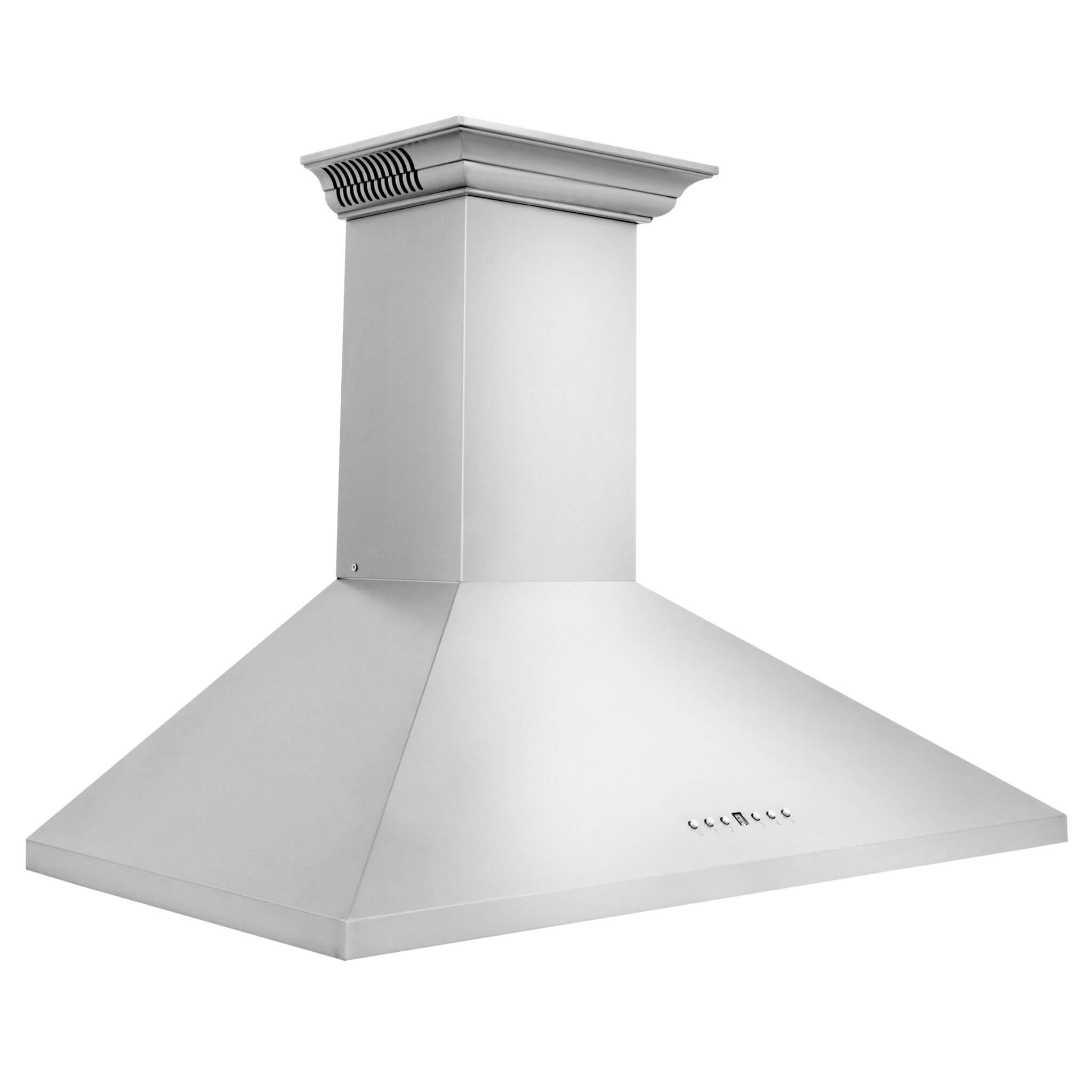 ZLINE KL2CRN BT Stainless Steel Wall Mount Range Hood with Ducted Ventilation & Built-in CrownSound Bluetooth Speakers - Perfect for Modern Kitchens & Home Entertainment
