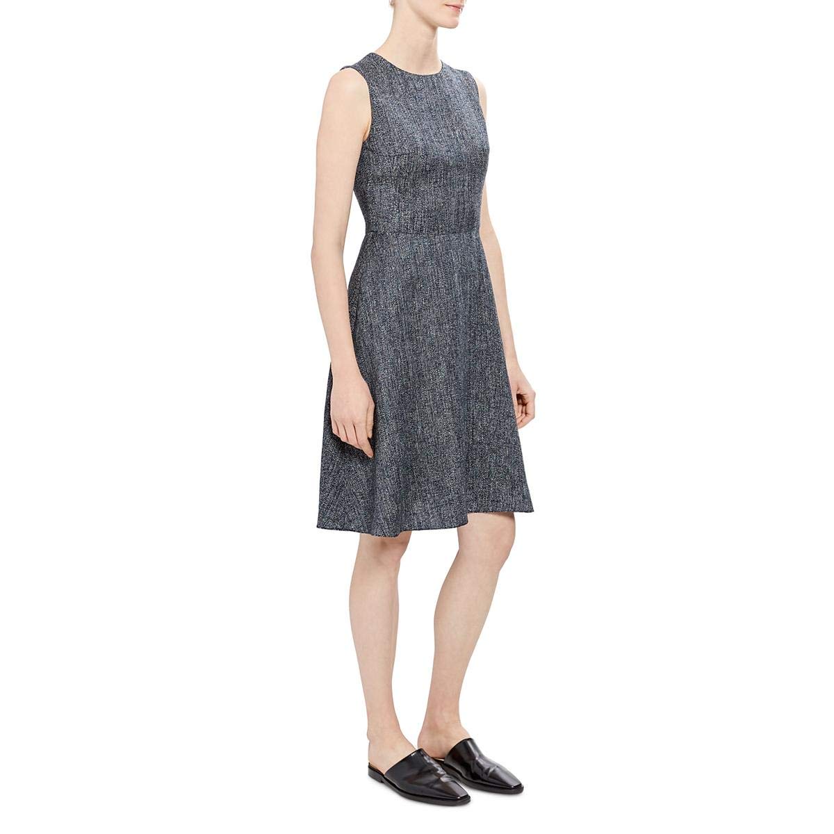 Theory Women's Sleeveless Dart Mini Dress - Slim Fit Cocktail Party Dress for Wedding, Night Out & Formal Events