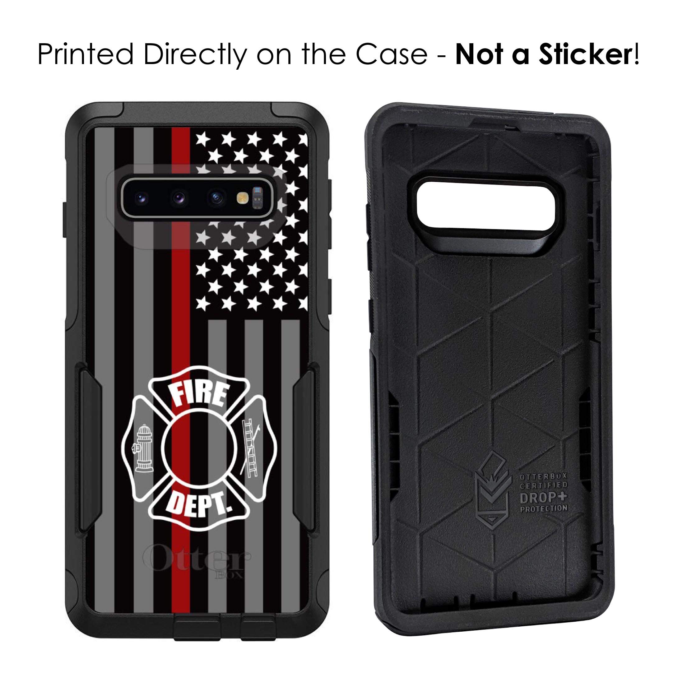 Premium Thin Red Line Maltese Cross Case for Samsung Galaxy S10+ & S10+ 5G (6.4 Inch) - Slim Protective Phone Cover with First Responder Support Design - Perfect for Everyday Use, Work & Showing Patriotism