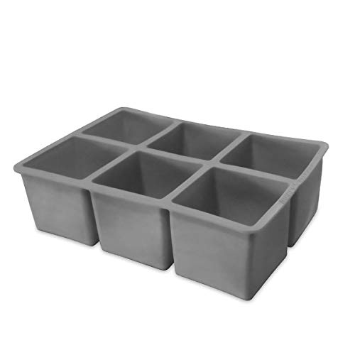 Premium 2-Inch Square Ice Cube Tray - Large Craft Ice Mold for Whiskey, Bourbon & Cocktails | BPA-Free Silicone Freezer Tray | Perfect for Home Bars, Parties & Gift Giving