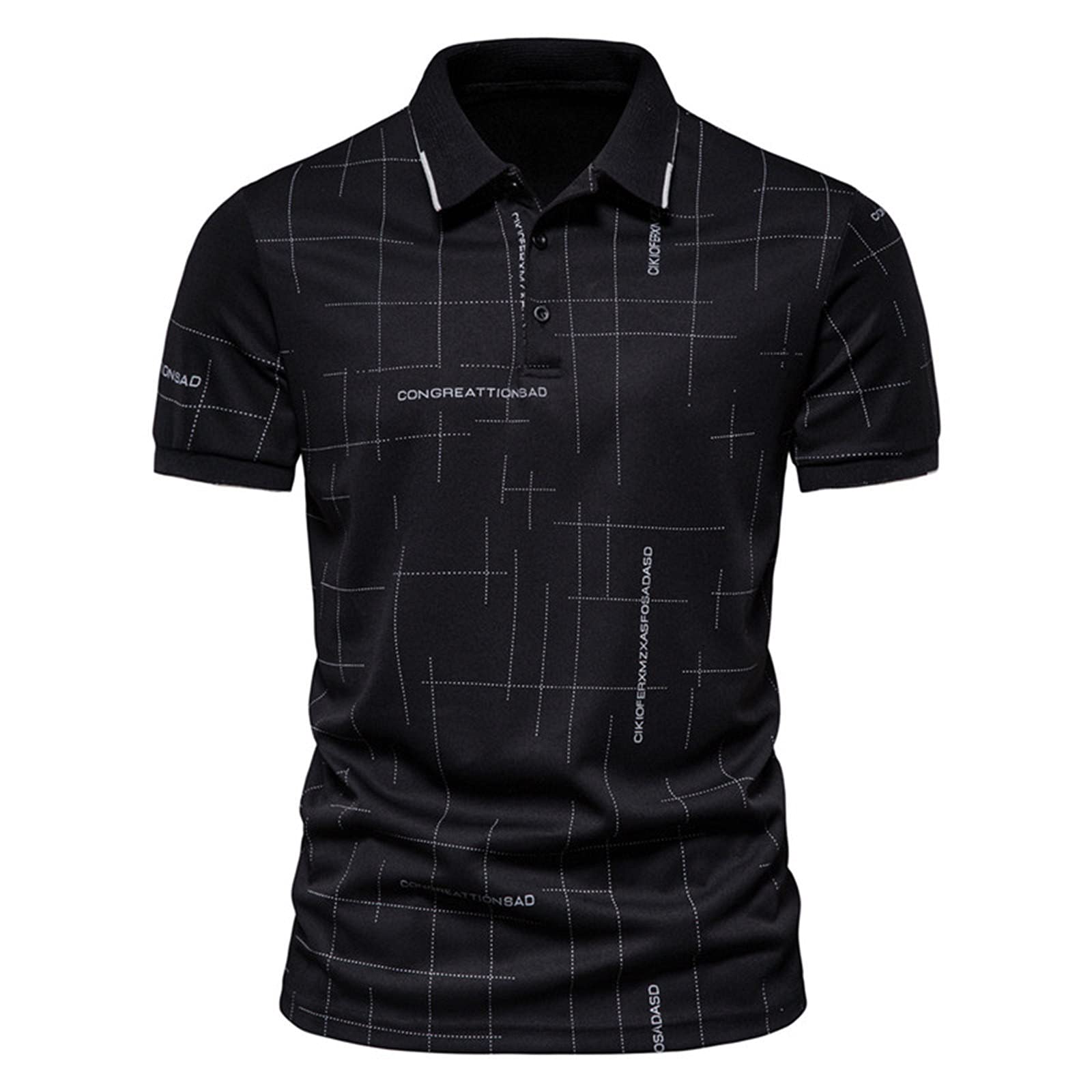 Men's Casual Dotted Line Print Dress Shirt - Slim Fit Long Sleeve Button Down Shirt for Tall Men | Office Wear, Business Casual & Formal Occasions