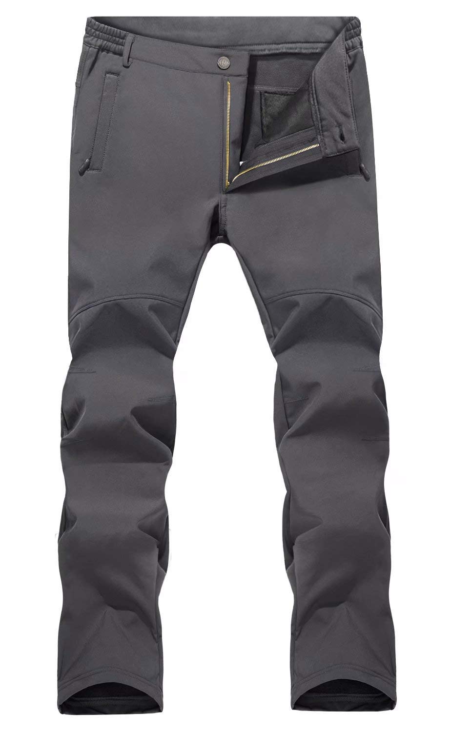 MAGCOMSEN Men's Waterproof Winter Pants - Thermal Insulated Snow Ski Pants for Hiking & Outdoor Activities | Windproof Softshell Pants for Cold Weather Adventures