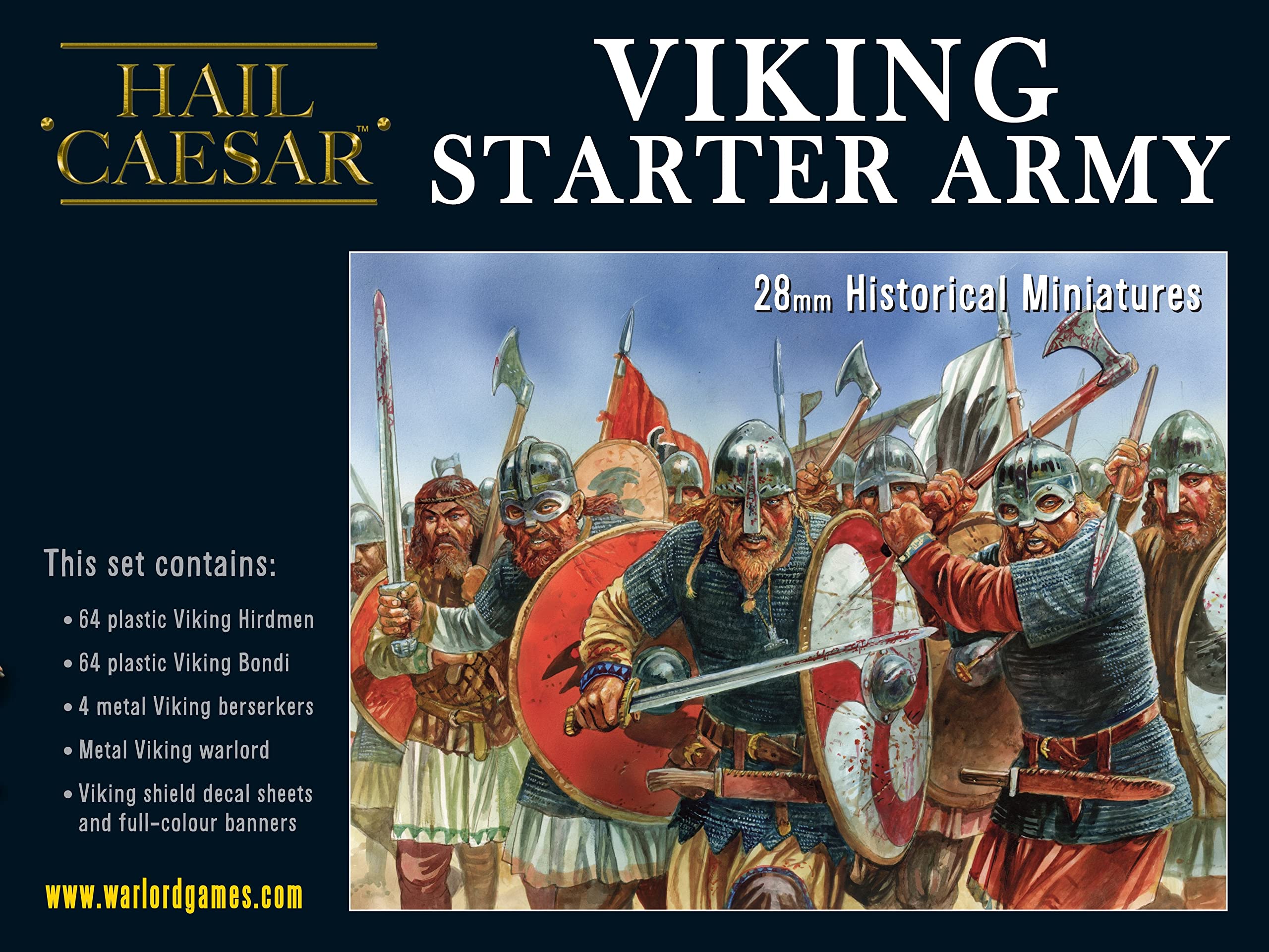 Hail Caesar Viking Starter Army - 28mm Wargaming Miniatures for Tabletop Battles | Historical Strategy Game for Collectors & Gamers | Perfect for Viking-Themed Battles and War Gaming Events