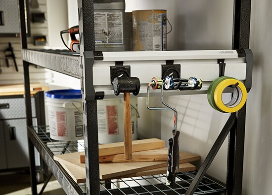 Gladiator Rack GearTrack Pack - Heavy Duty Wall Mounted Storage System for Garage, Workshop & Home Organization - Perfect for Tools, Sports Equipment & DIY Projects
