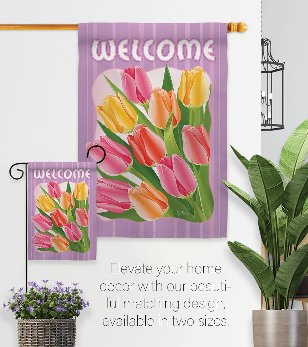 Tulips Spring Floral House Flag 28x40