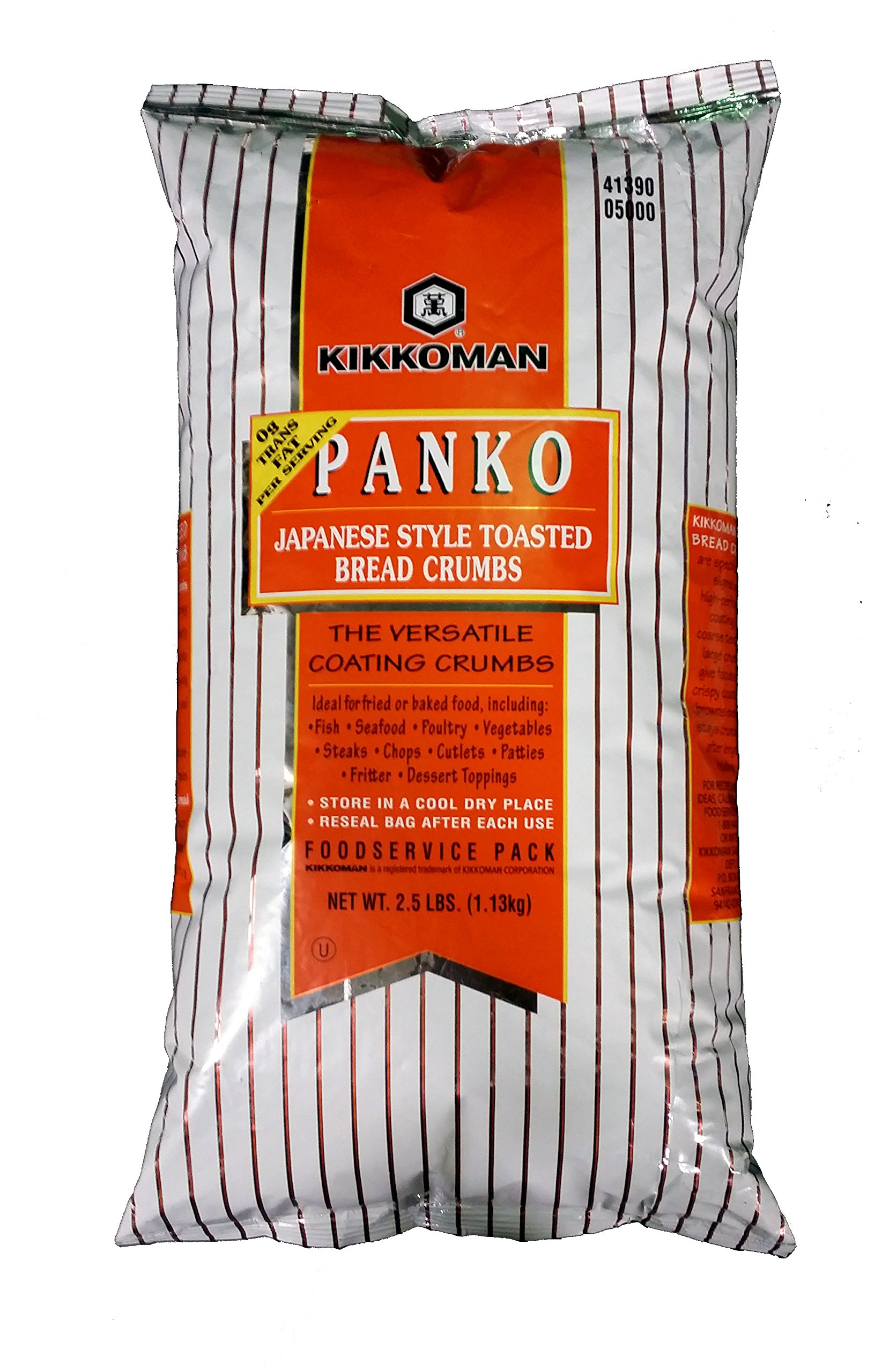 Kikkoman Panko Japanese Style Toasted Bread Crumbs - 2.5 lbs (1.13 kg) Bulk Food Service Pack - Perfect for Tempura, Tonkatsu & Crispy Fried Foods