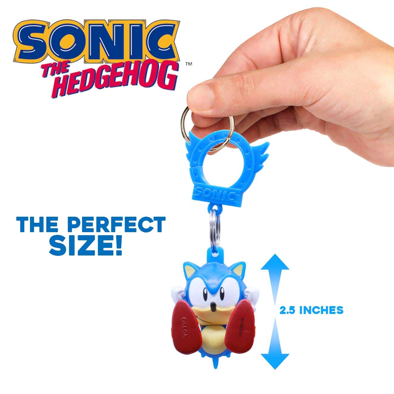 Sonic the Hedgehog Backpack Hangers (Series 5) - Fun Character Hooks for Kids School Bags, Bedrooms & Dorm Rooms - Just Toys LLC Official Licensed Product