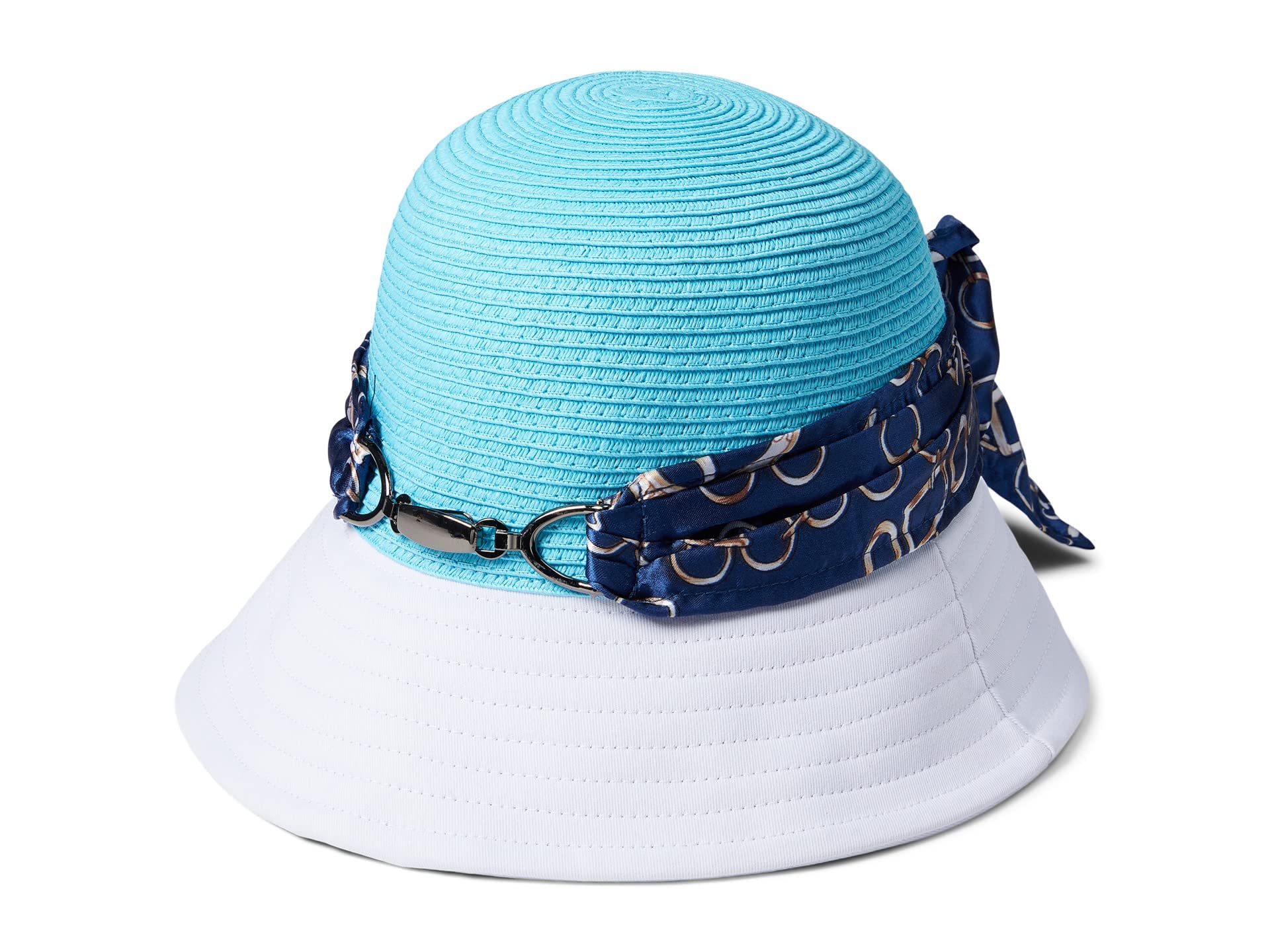 Badgley Mischka Straw Bucket Hat - Summer Beach Fashion