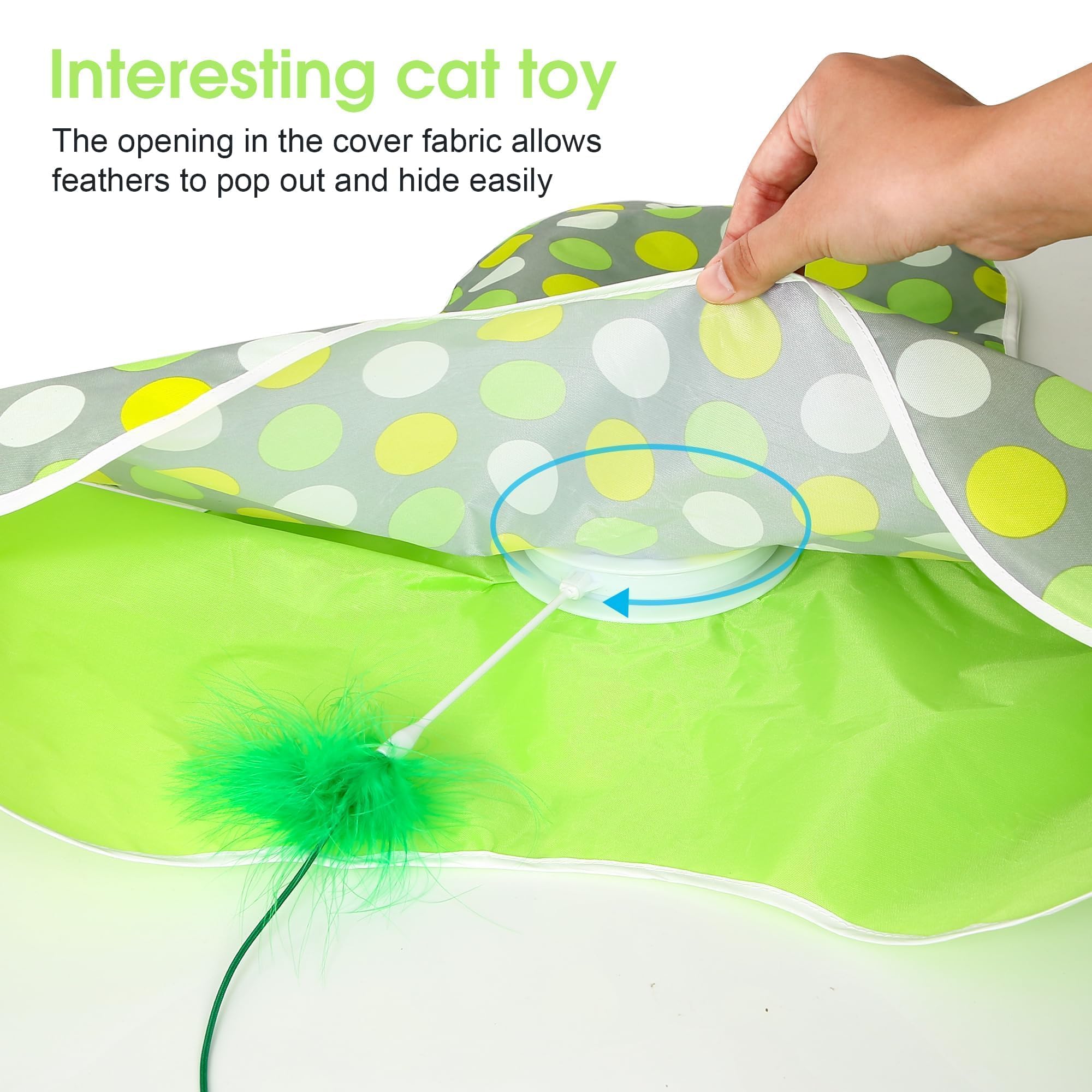 Interactive Cat Toys with Chirping & Motion Activation - Automatic Hunting Game for Indoor Kittens & Adult Cats - Fun Hide and Seek Play to Relieve Boredom - Perfect for Playtime, Exercise, and Mental Stimulation